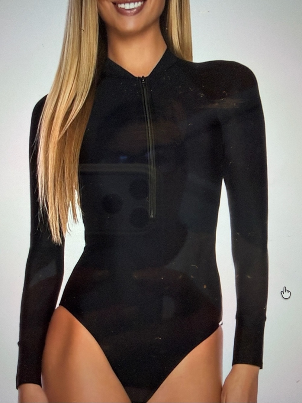 Women’s rash guard swimsuit long sleeve UV one piece size medium